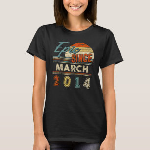 T-shirt Vintage Epic depuis mars 2014 8 ans Anniversaire