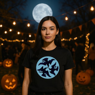 T-shirt Vintage ère victorienne 3 Ravens & Lune Halloween