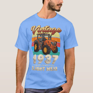 T-shirt Vintage Est 1937 Fermier Tractor 85e anniversaire