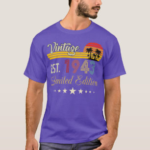 T-shirt Vintage Est 1943 Edition Limitée Anniversaire
