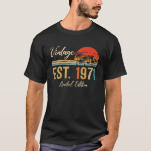 T-shirt Vintage Est. 1971 Limited Edition 51St Birthday Gi