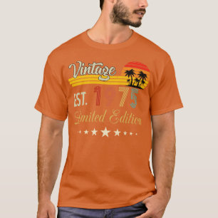 T-shirt Vintage Est 1975 Edition Limitée Anniversaire