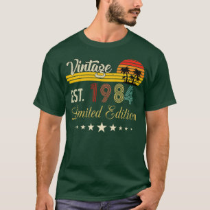 T-shirt Vintage Est 1984 Limited Edition Anniversaire