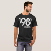 T-shirt Vintage Et Né En 1981 (Devant entier)