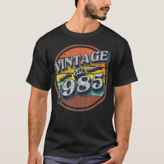 T-shirt Vintage établi 1985 37e anniversaire fête Retro