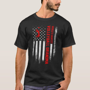T-shirt Vintage États-Unis Drapeau Monde S Okayest Volleyb