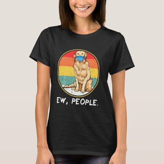 T-shirt Vintage Ew People Golden Retriever (Devant)