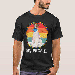 T-shirt Vintage Ew People Wire Fox Terrier Chien portant F