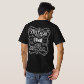 T-shirt Vintage Fabriqué En 1948 Retro Classic (Dos entier)