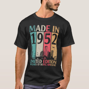 T-shirt Vintage Fabriqué En 1952 Ltd Édition 70 Ans D'Être