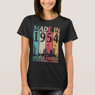 T-shirt Vintage Fabriqué En 1954 Ltd Édition 68 Ans D'Être
