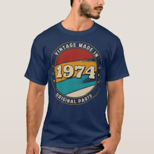 T-shirt Vintage Fabriqué en 1974 Insigne rétro