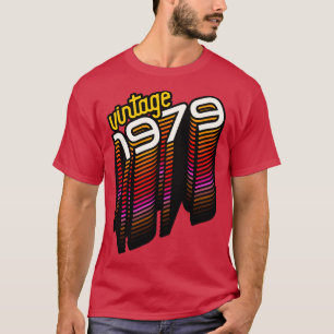 T-shirt Vintage Fabriqué en 1979 Rétro Anniversaire année