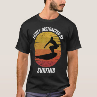 T-shirt Vintage Facilement Distrait Par Surf Retro Surf