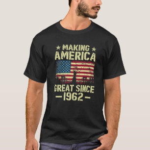 T-shirt Vintage Faire de l'Amérique un grand drapeau depui