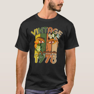 T-shirt Vintage Fait En 1978 45ème Anniversaire 45 Ans Ret