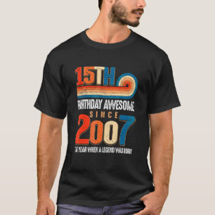 T-shirt Vintage Fait En 2007 15ème Anniversaire La Légende