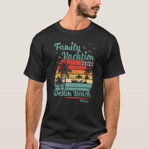 T-shirt Vintage Famille Vacances 2022 Florida Destin Beach