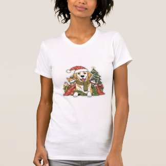 T-shirt Vintage Family Christmas Pet Joy Retro Holiday 