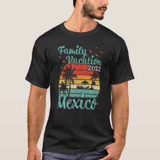 T-shirt Vintage Family Vacation 2022 Florida Mexico Beach