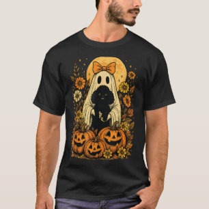 T-shirt Vintage Fantôme Halloween Holding Odle Dog