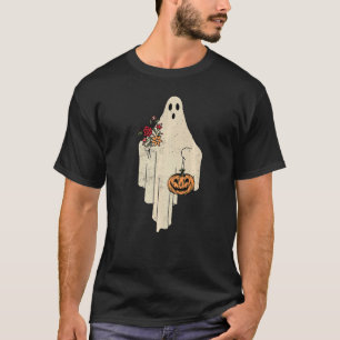 T-shirt Vintage Fantôme mignon Costume Halloween Graphi