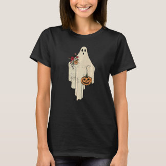 T-shirt Vintage Fantôme mignon Costume Halloween Graphi