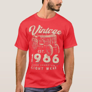 T-shirt Vintage Farmer Tractor established 1986