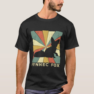 T-shirt Vintage Fennec Fox Lover Retro Style Animal