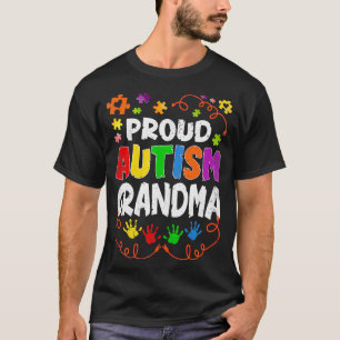T-shirt Vintage fière autisme Grand-mère Puzzle Autisme Co