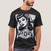 T-shirt Vintage fille Goth tatouée (Devant)