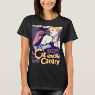 T-shirt Vintage film d'horreur "Le chat et les Canaries" T