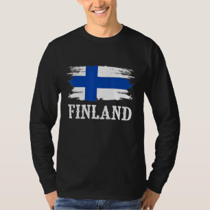 T-shirt Vintage Finlande Drapeau I Love Finlande