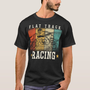 T-shirt Vintage FLAT TRACK MOTORCYCLE course Chemise
