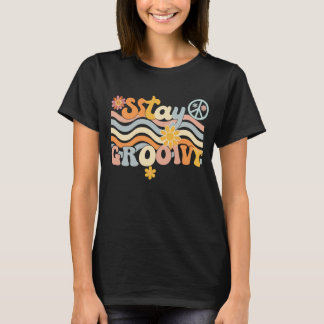 T-shirt vintage Fleur Power Stay Groovy
