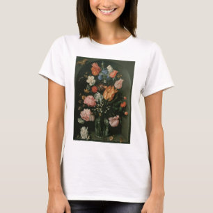 T-shirt Vintage Floral Baroque, Vase de fleurs dans une ni