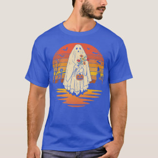 T-shirt Vintage Floral Ghost Halloween