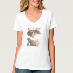 T-Shirt Vintage Floral Gothique Viva la Muerte