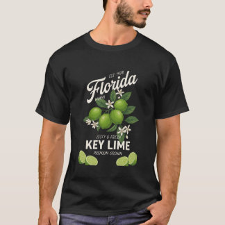 T-shirt Vintage Florida Key Lime Miami Botanical Fruit Art