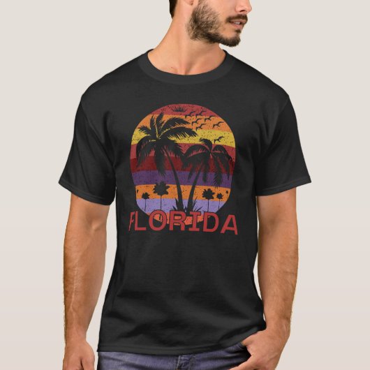 T-shirt Vintage Floride USA Summer Beach (Devant)