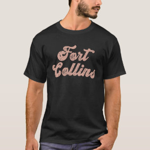 T-shirt Vintage Fort Collins Colorado Accueil État Souveni