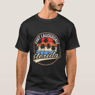 T-shirt Vintage Fort Lauderdale Beach Floride Palm Tree Be