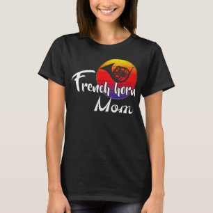 T-shirt Vintage French Horn Mom Retro Sunset Funny Music G