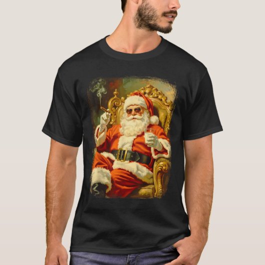 T-shirt Vintage Funny Cool Big Boss Santa  (Devant)