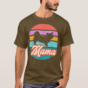 T-shirt Vintage Funny Corgi Mama Chien Maman Fête des Mère