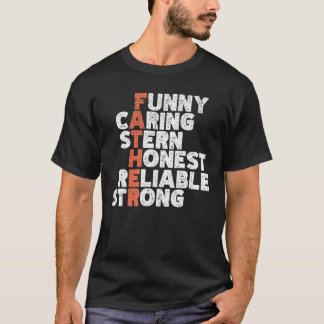 T-shirt Vintage Funny Soins Stern Honnête Fiable Fort