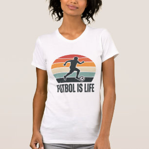 T-shirt Vintage Futbol est la vie Conception de chemise de