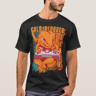 T-shirt Vintage Gaming Gecko Player Cold Blooded Gamer