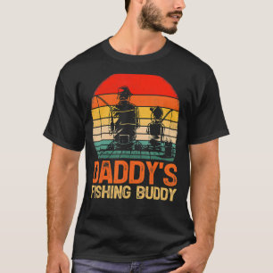 T-shirt Vintage Garçons papa's Fishing Buddy Fishing Père