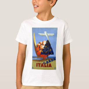 T-shirt Vintage Garda Italie Europe Air Travel